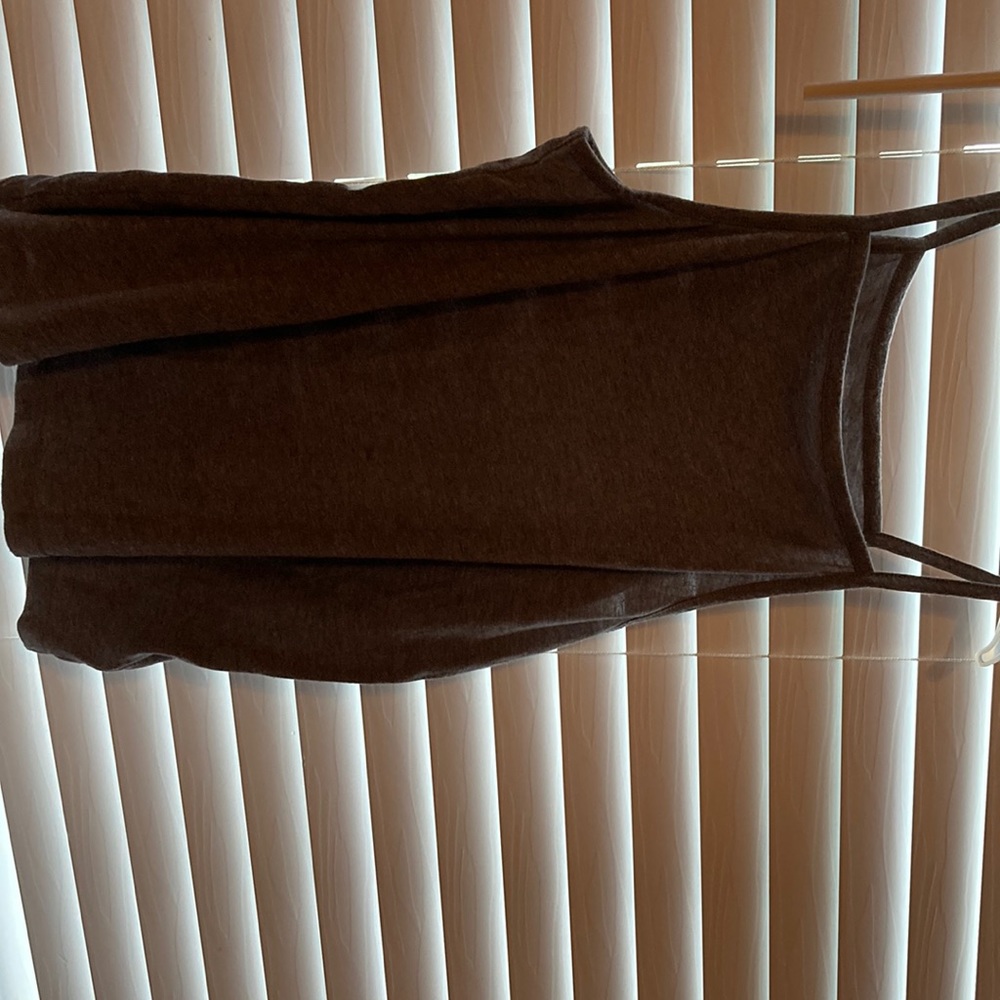 A gray tank top